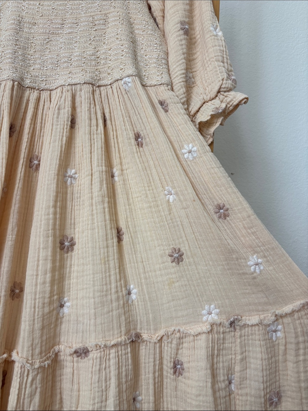 Free People Dahlia Embroidered Cream-Beige Floral Maxi Dress - Picture 4 of 4
